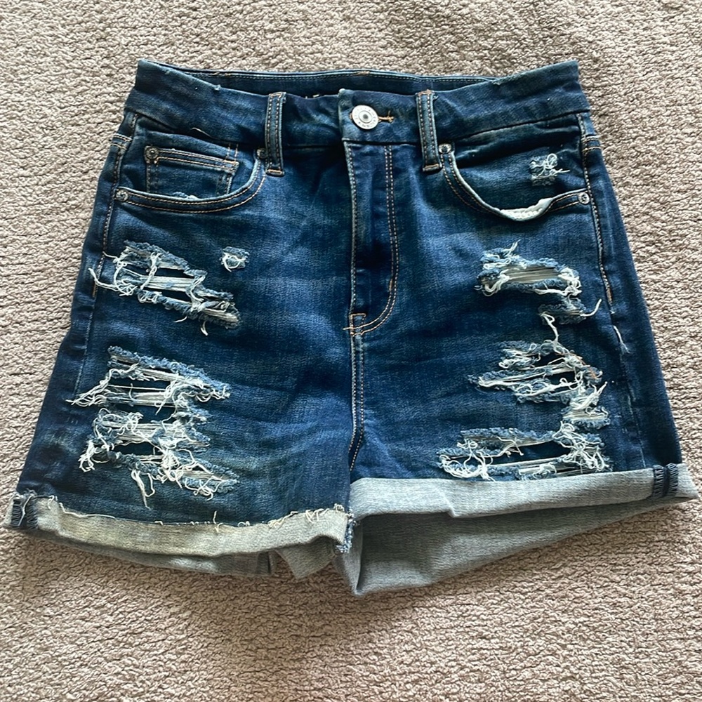 American eagle jean shorts extra stretch high waisted
